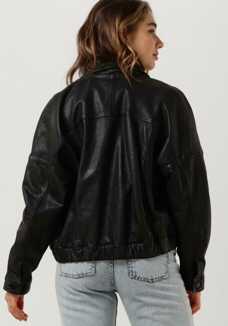 Zwarte GOOSECRAFT Leren jas GC DAISIES JACKET - large