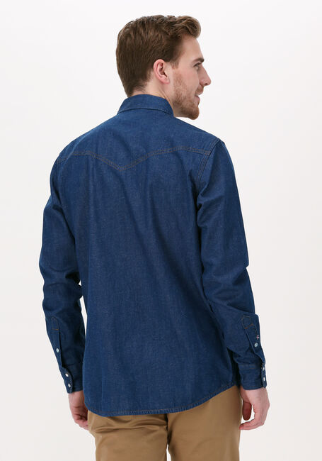 Blauwe SCOTCH & SODA Casual overhemd ORGANIC COTTON/ HEMP BLEND ICO - large