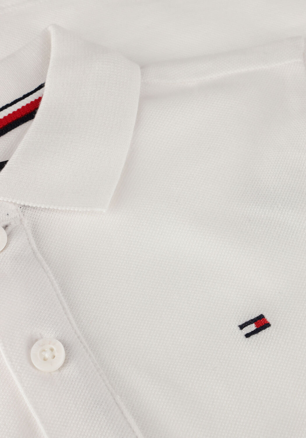 Witte TOMMY HILFIGER Polo FLAG POLO SS - large