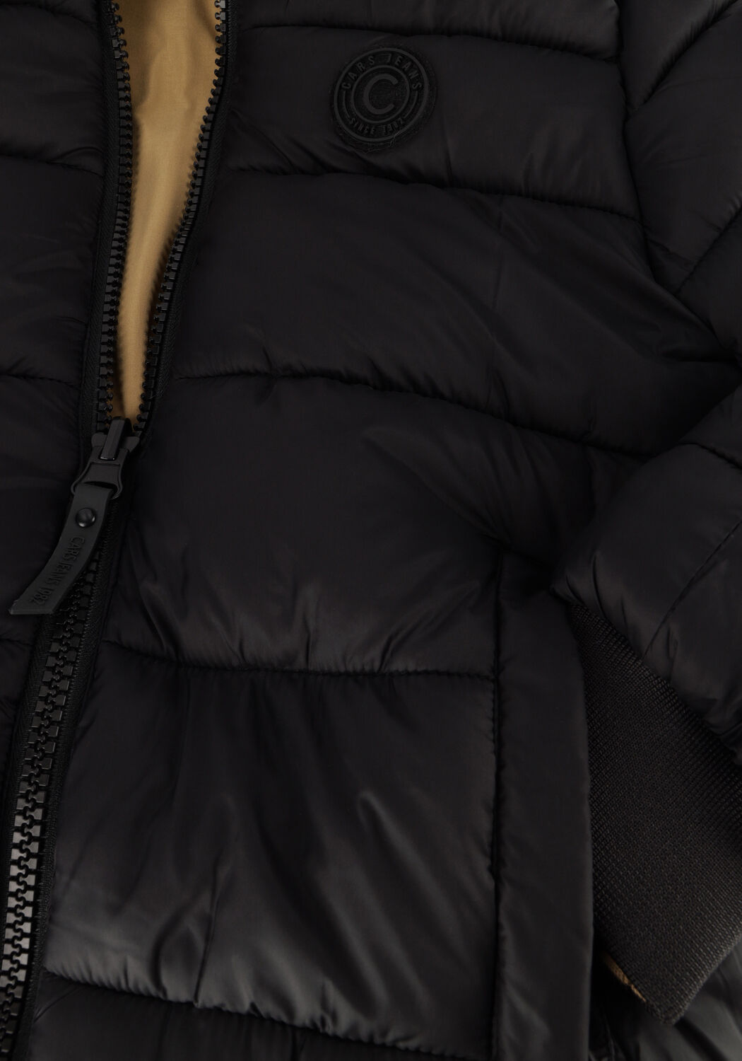 Zwarte CARS JEANS Gewatteerde jas RUSTHAR - large