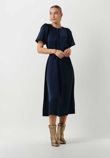 Donkerblauwe NEO NOIR Maxi jurk GENNERA SATIN DRESS - large