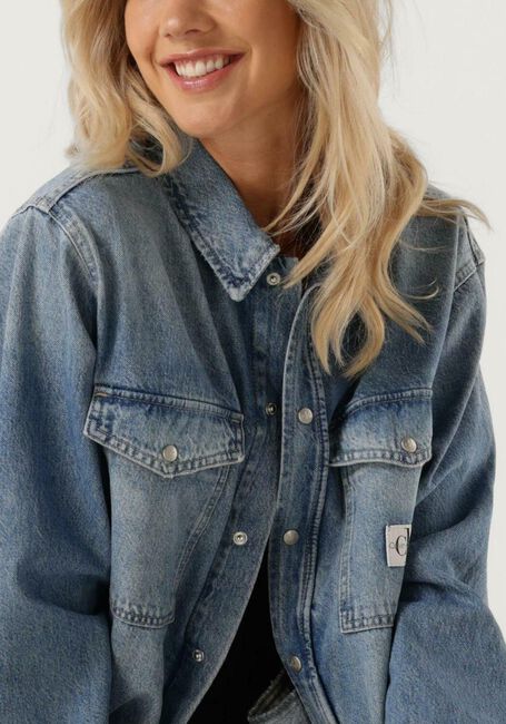 Blauwe CALVIN KLEIN Spijkerjas UTILITY SHIRT JACKET - large