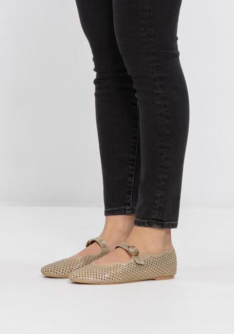 Goudkleurig KURT GEIGER LONDON Ballerina's WAVY MAYFAIR BALLET FLAT - large