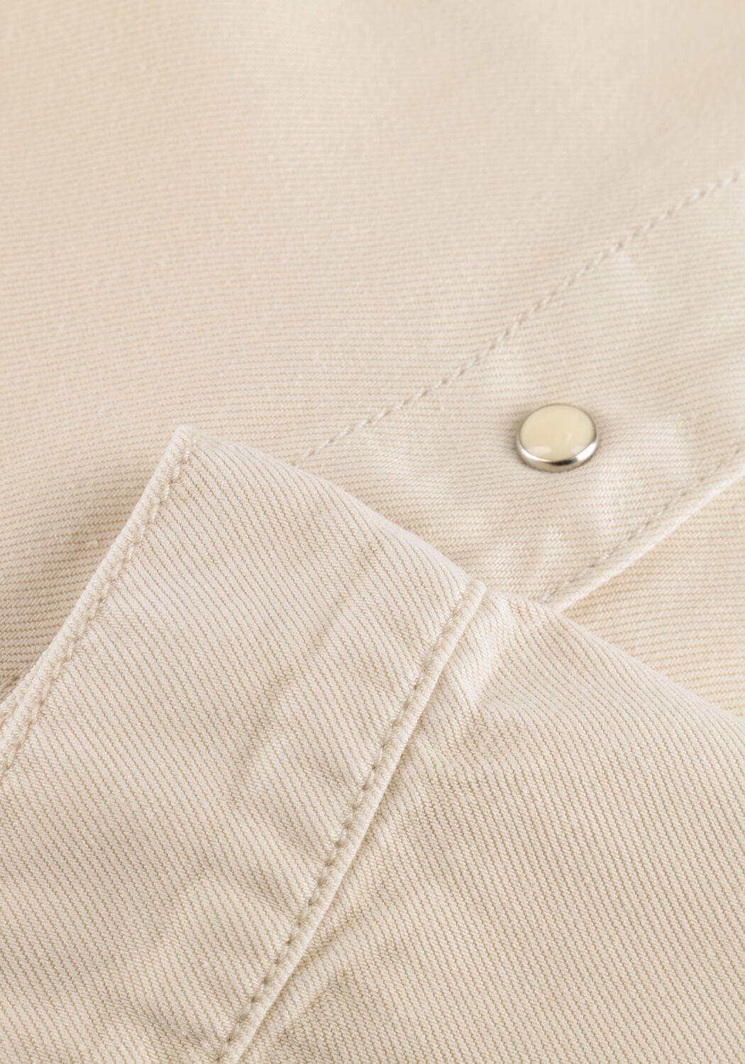 Beige OBJECT Blouses OBJFRAME 2/4 RE DENIM TOP - large