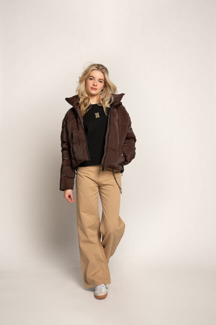 Bruine FRANKIE & LIBERTY Gewatteerde jas PUCK PUFFER COAT - large