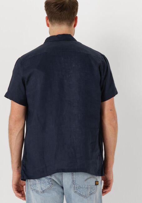 Donkerblauwe SCOTCH & SODA Casual overhemd LINEN SHIRT - large