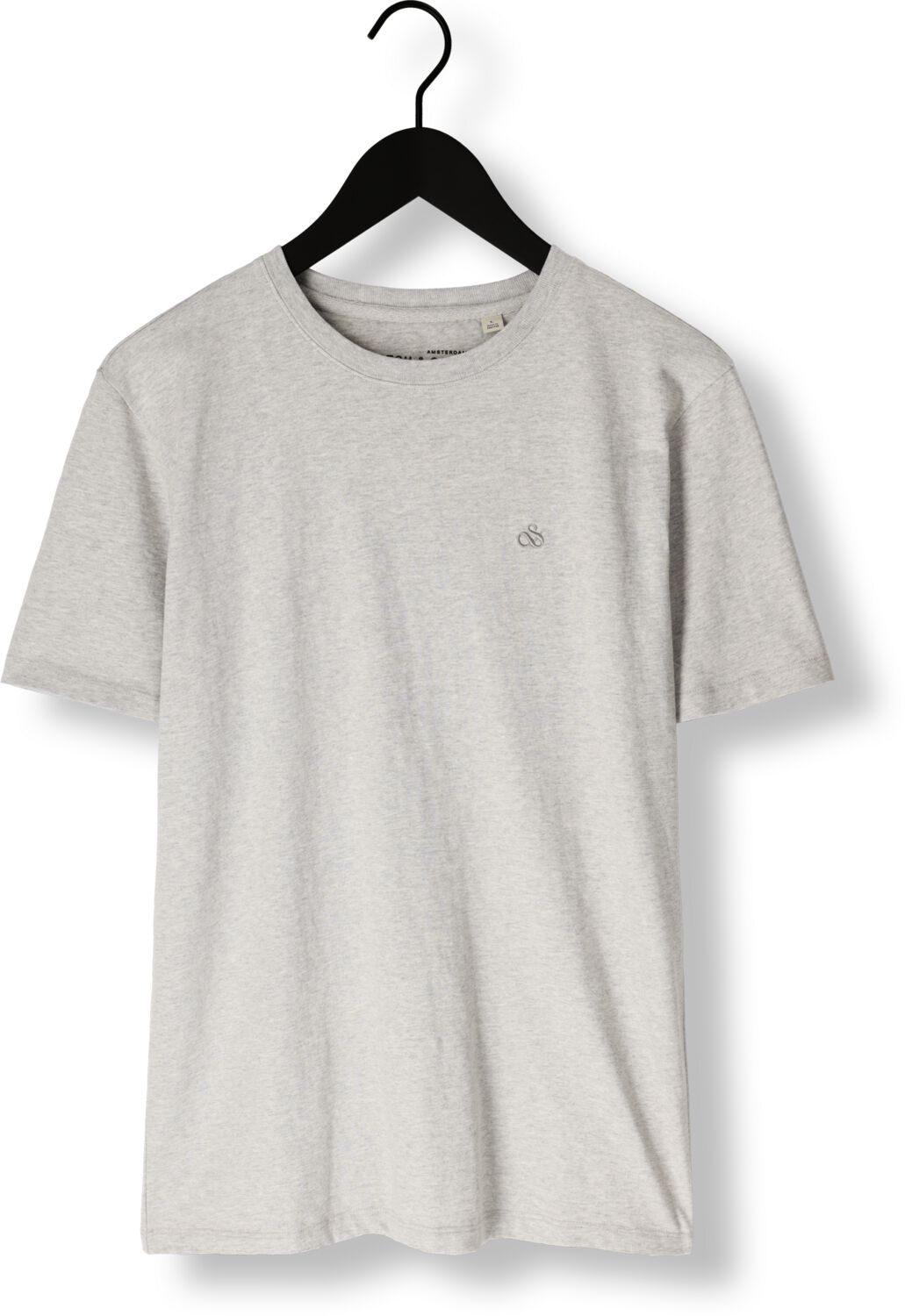 SCOTCH & SODA Heren Polo's & T-shirts Logo T-shirt Grijs