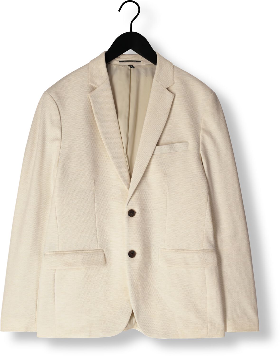 SELECTED HOMME Heren Colberts Slhslimaitor Jersey Struc Blz Flex Noos Beige