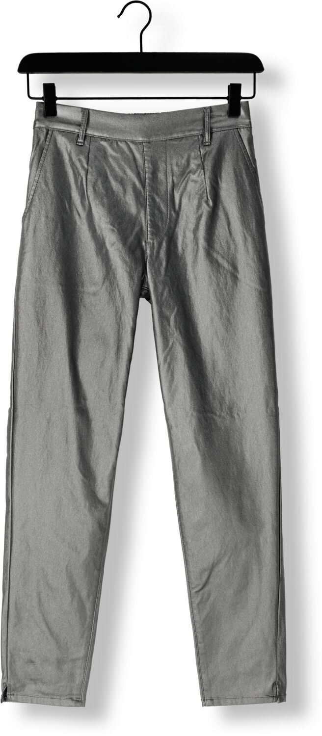 OBJECT Dames Broeken Objbelle Lisa Coated Pant Grijs
