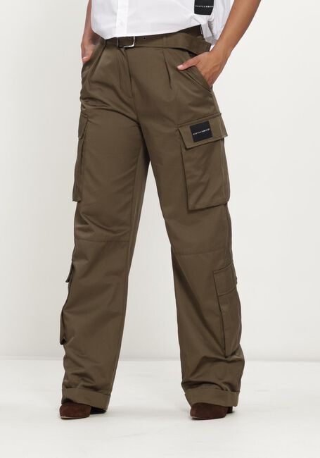 Donkergroene HAUTE L'AMITI&Eacute; Broeken RABI CARGO POCKET TALL PANT - large