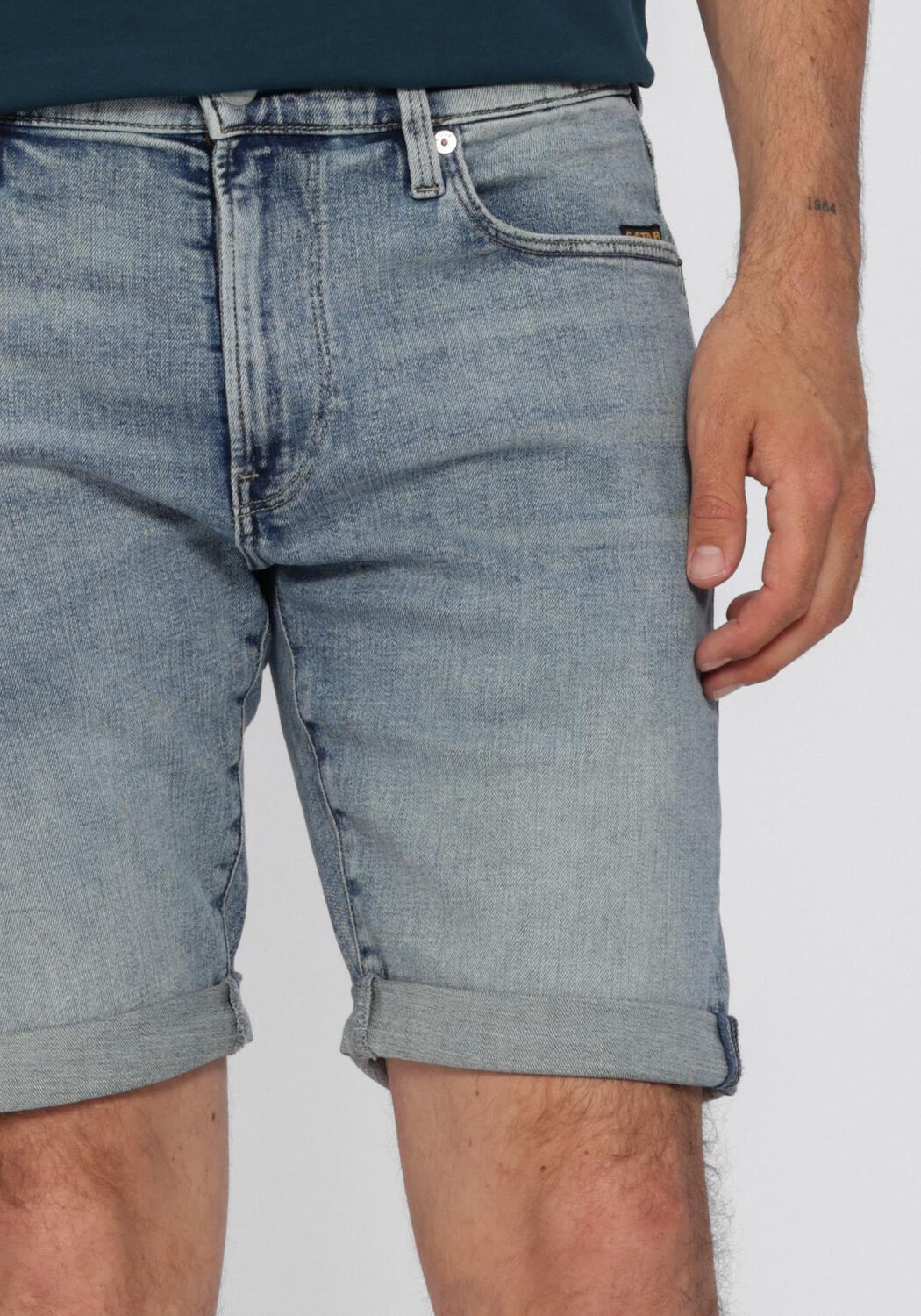 Blauwe G-STAR RAW Shorts 3301 SLIM SHORT - large