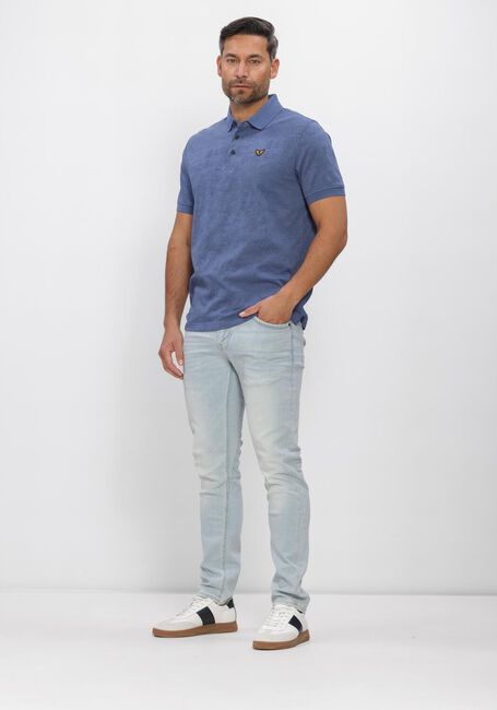 Blauwe PME LEGEND Polo JACQUARD JERSEY - large