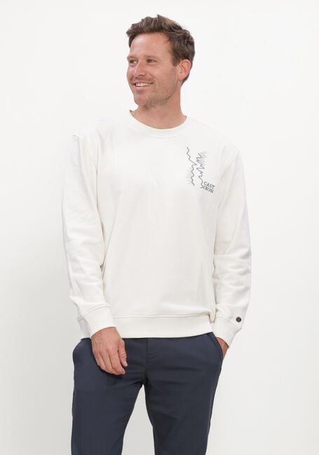 Gebroken wit CAST IRON Sweater CREWNECK RELAXED FIT GRAPHIC - large