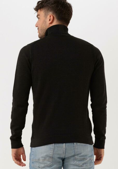 Zwarte CAST IRON Coltrui TURTLENECK COTTON HEATHER PLATED - large