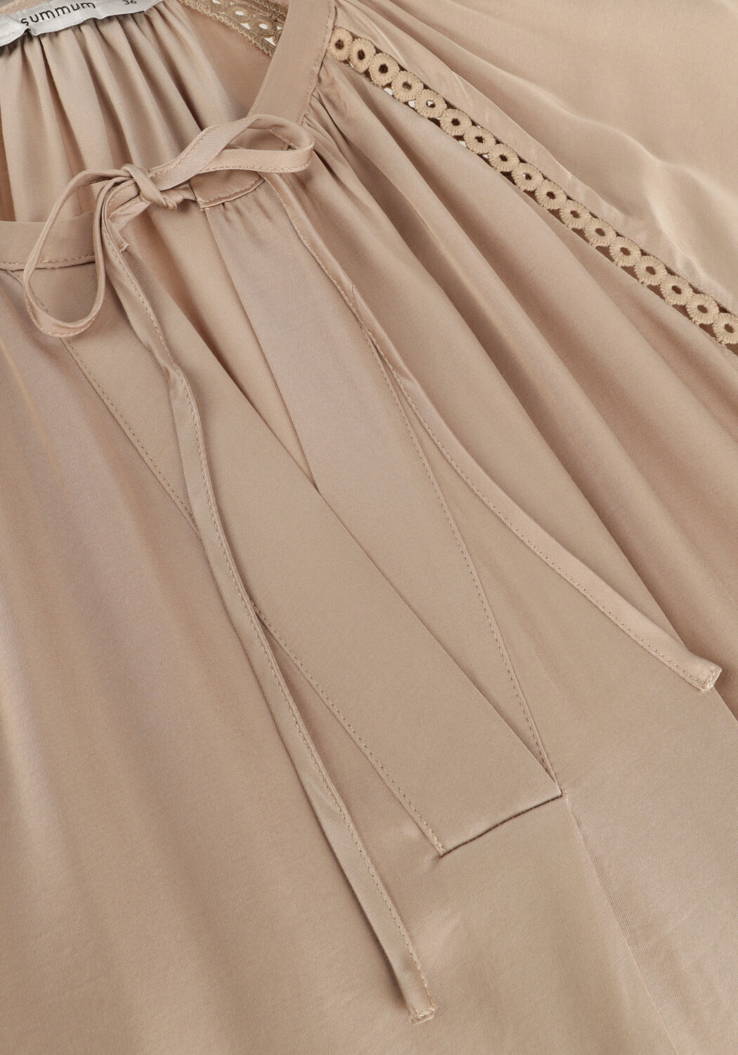 Bruine SUMMUM Midi jurk DRESS SILKY SATIN - large