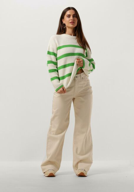 Witte SELECTED FEMME Trui SLFBLOOMIE LS KNIT O-NECK B - large