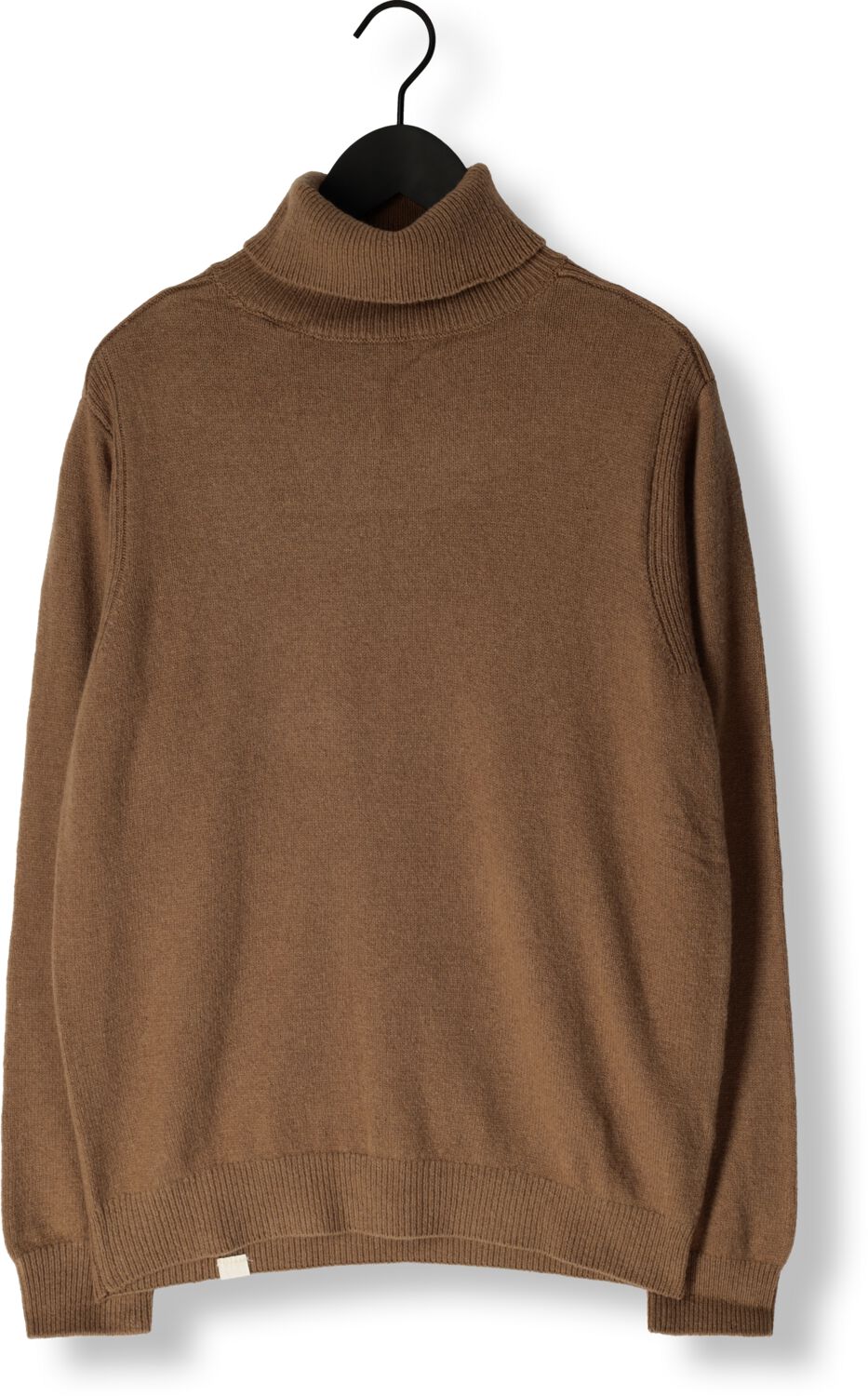 ANERKJENDT Heren Truien & Vesten Aknico Solid Roll Neck Lambswool Bruin