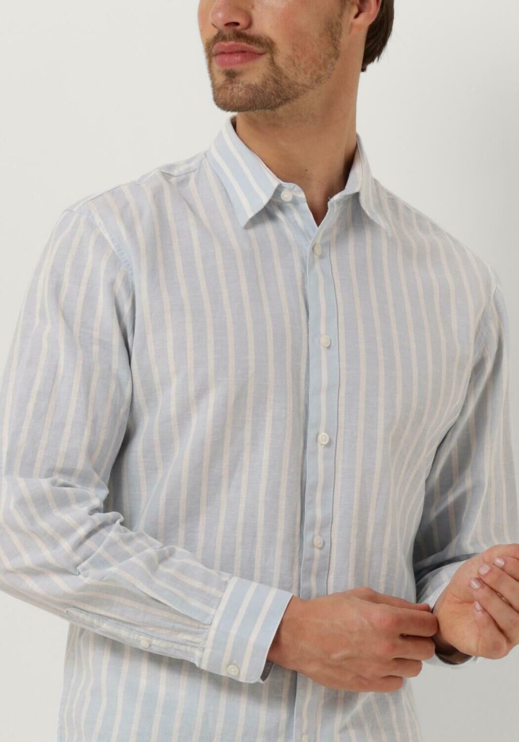 SELECTED HOMME Heren Overhemden Slhslim-sun Shirt Ls Noos Lichtblauw