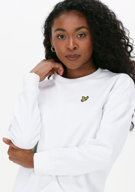 Witte LYLE & SCOTT Mini jurk SWEATTSHIRT DRESS - large