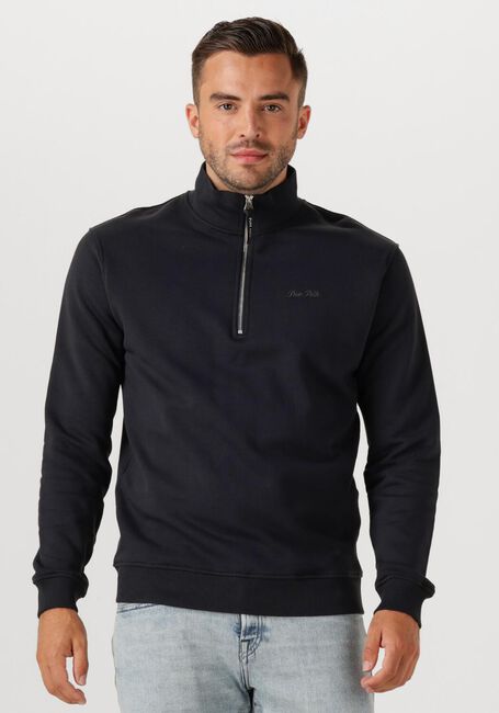 Zwarte PURE PATH Sweater LOOSE FIT HALF ZIP LS SWEATERS - large