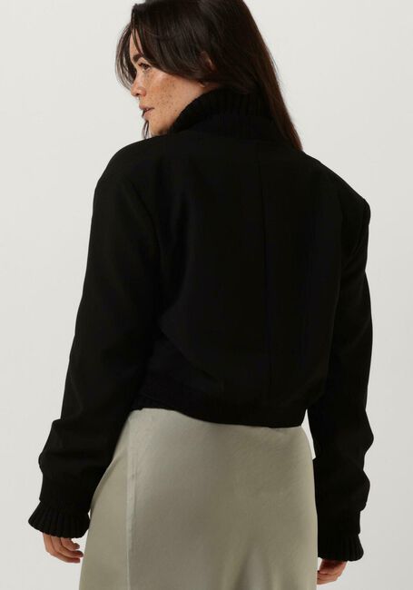 Zwarte NEO NOIR Coltrui BENSON CROPPED KNIT BLOUSE - large