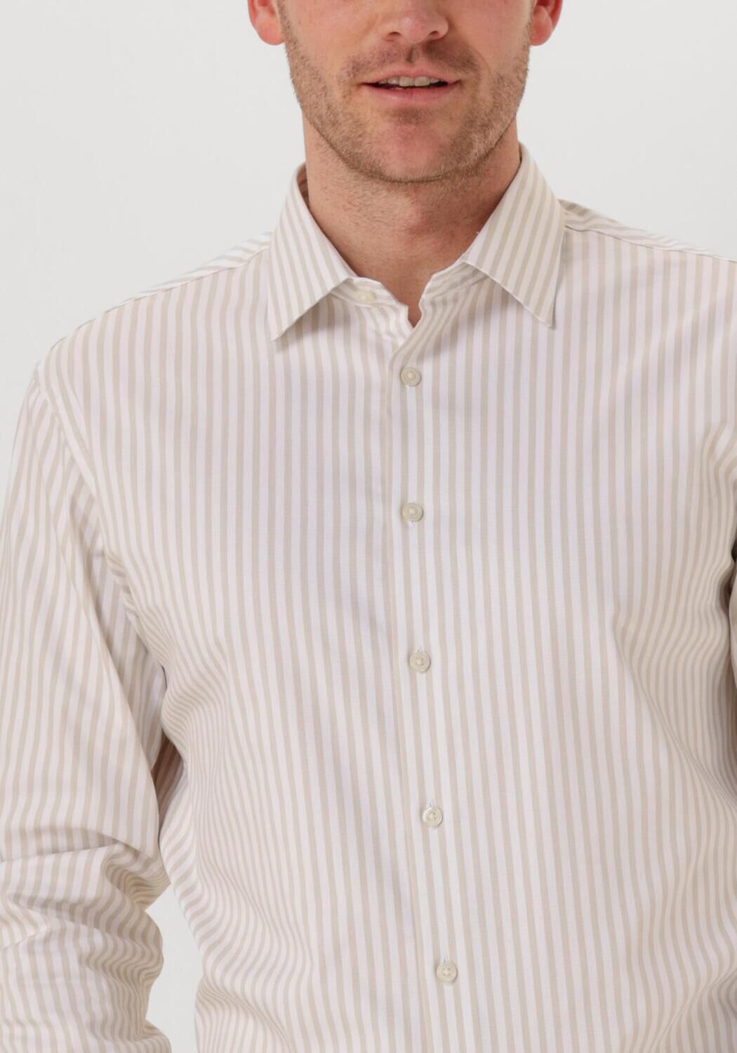 SELECTED HOMME Heren Overhemden Slhslim-performance Shirt Ls Noos Zand