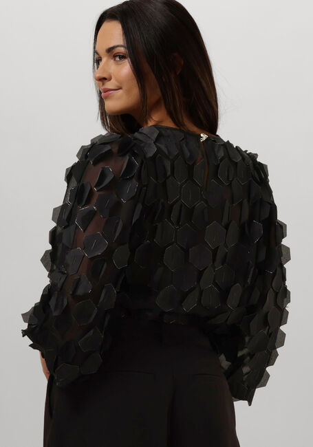 Zwarte JANSEN AMSTERDAM Top 3D177 BLOUSE PEPPER - large