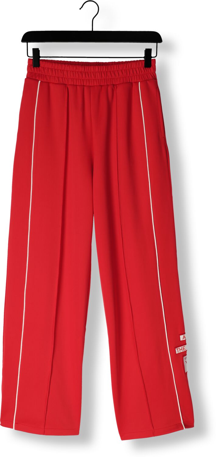 ALIX THE LABEL Dames Broeken Ladies Knitted Training Pants Rood