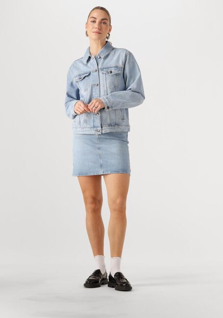 Lichtblauwe OBJECT Minirok OBJELLEN HW SHORT DENIM SKIRT DIV - large