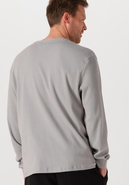 Grijze CALVIN KLEIN Trui LS WAFFLE BADGE CREWNK TEE - large