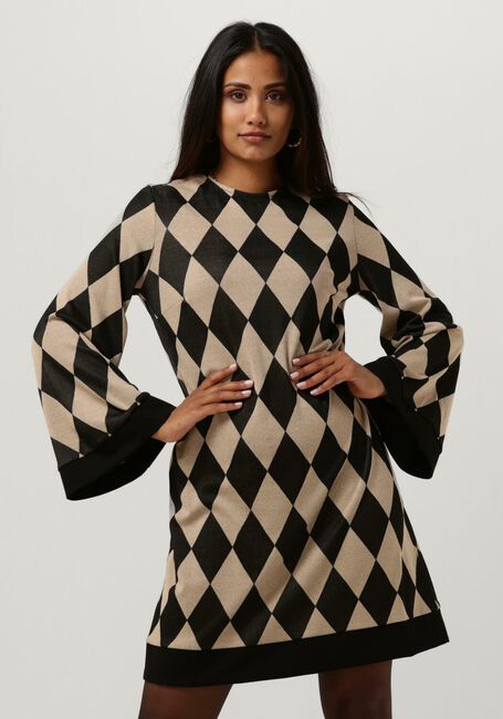 Bruine ANA ALCAZAR Midi jurk 60S DRESS - large