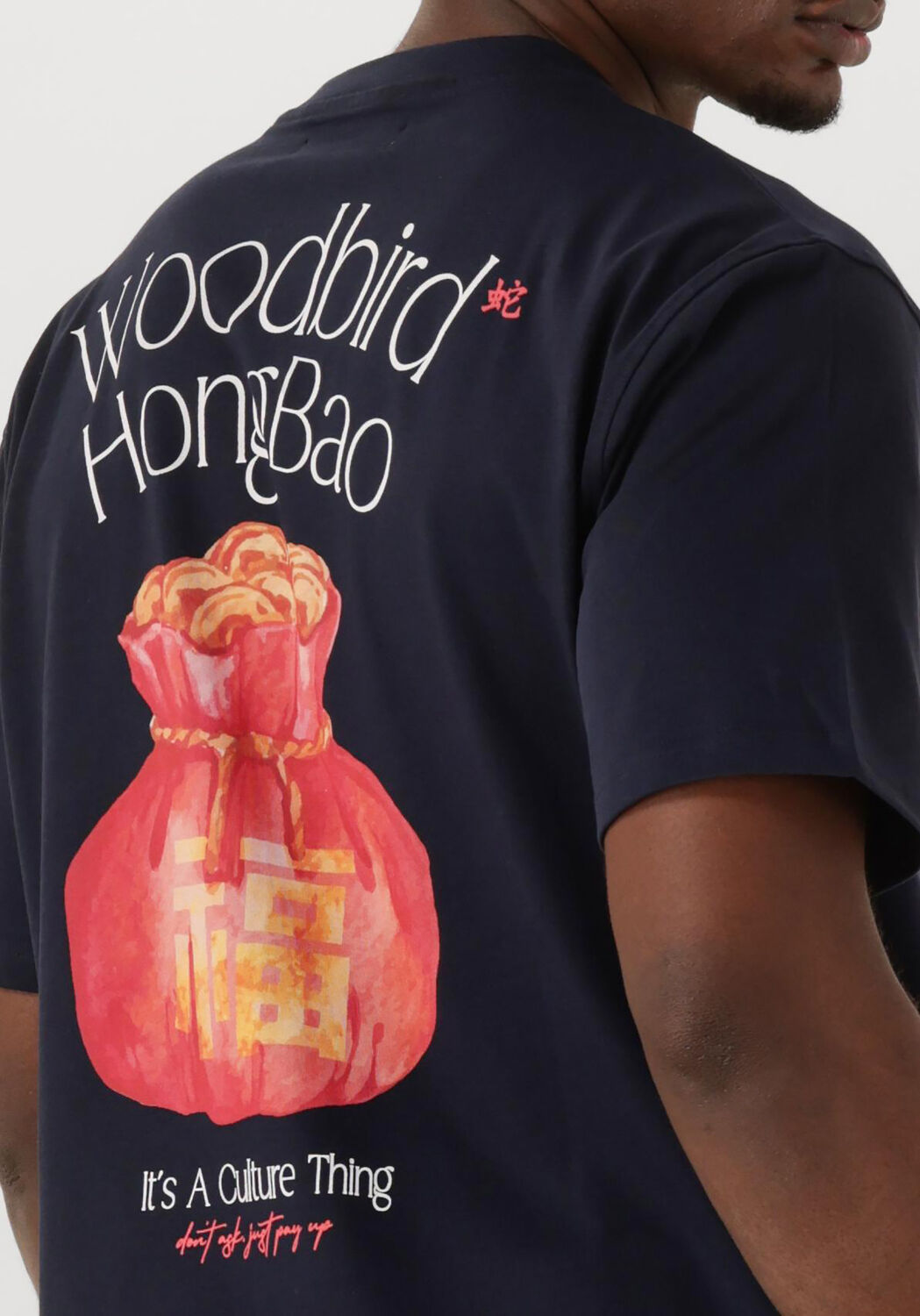 WOODBIRD Heren Polo's & T-shirts Wbbaine Hongbao Tee Donkerblauw