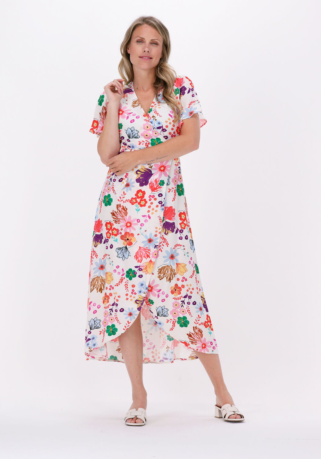 multi fabienne chapot midi jurk archana butterfly tess dress