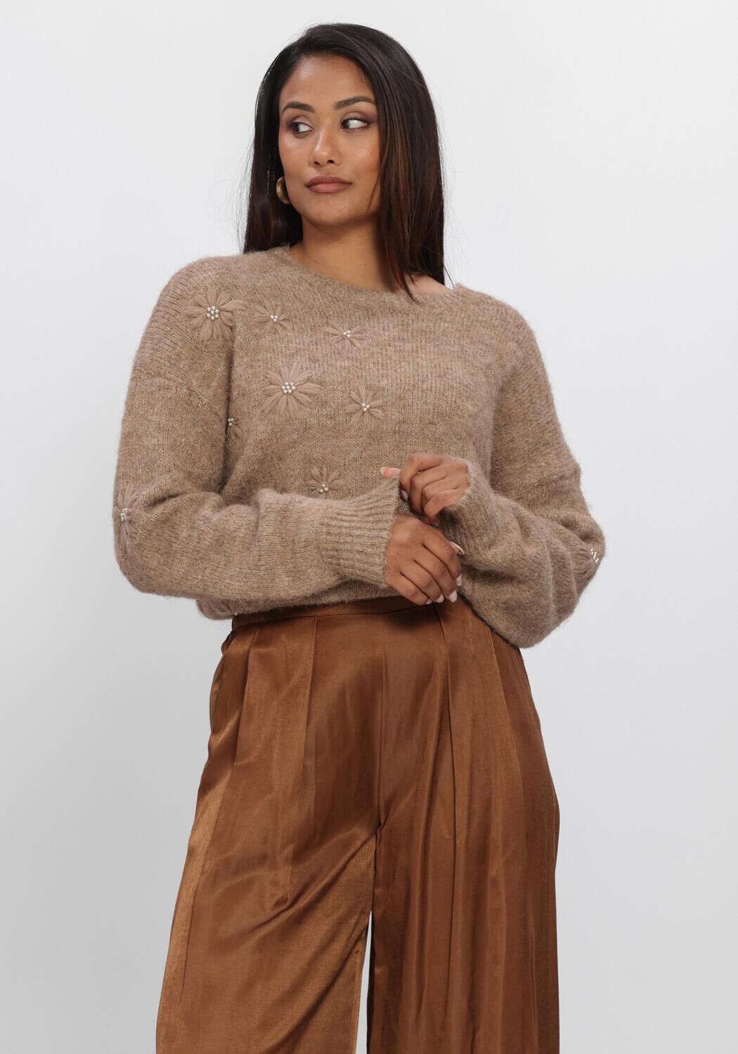Camel NUKUS Trui KONSTANZA PULLOVER FLOWER - large
