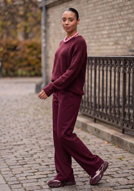 Bordeaux OBJECT Trui OBJAGATE O-NECK L/S KNIT PULLOVER NOOS - large