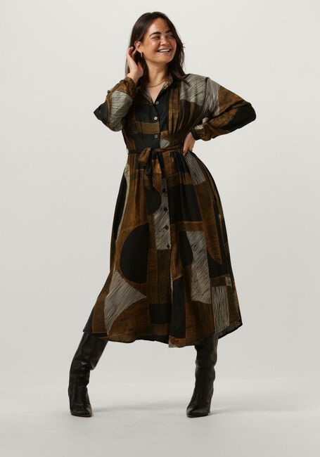 Bruine LOUIZON Midi jurk JACOBI - large