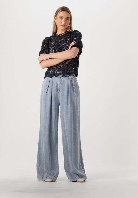 Donkerblauwe SUMMUM Top SHORT SLEEVE TOP LACE - large