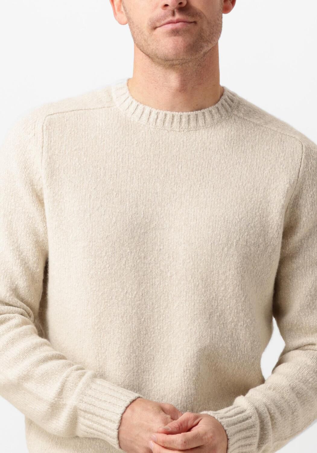 PROFUOMO Heren Truien & Vesten Pullover Crew Neck Beige