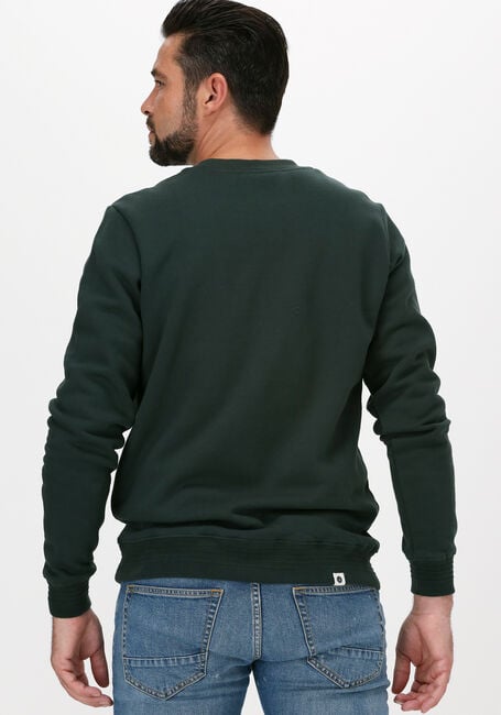 Donkergroene ANERKJENDT Sweater AKALLEN ORGANIC CREW - large
