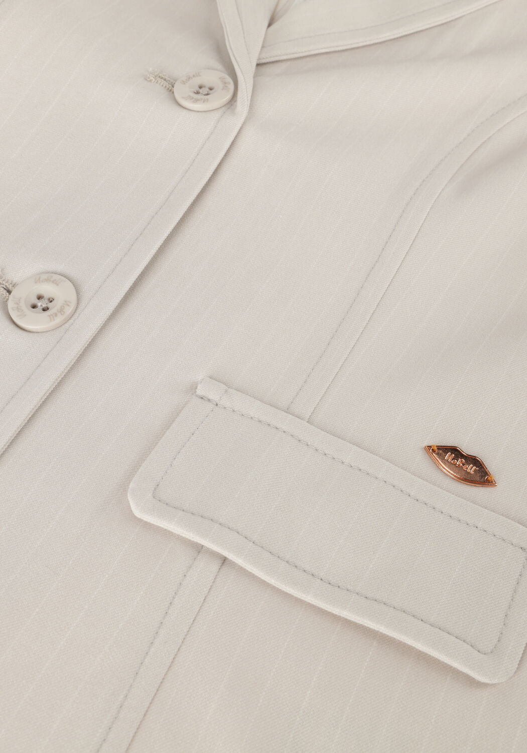 Grijze NOBELL Blazer BELIA GIRLS PINSTRIPE BLAZER SILVER GREY - large