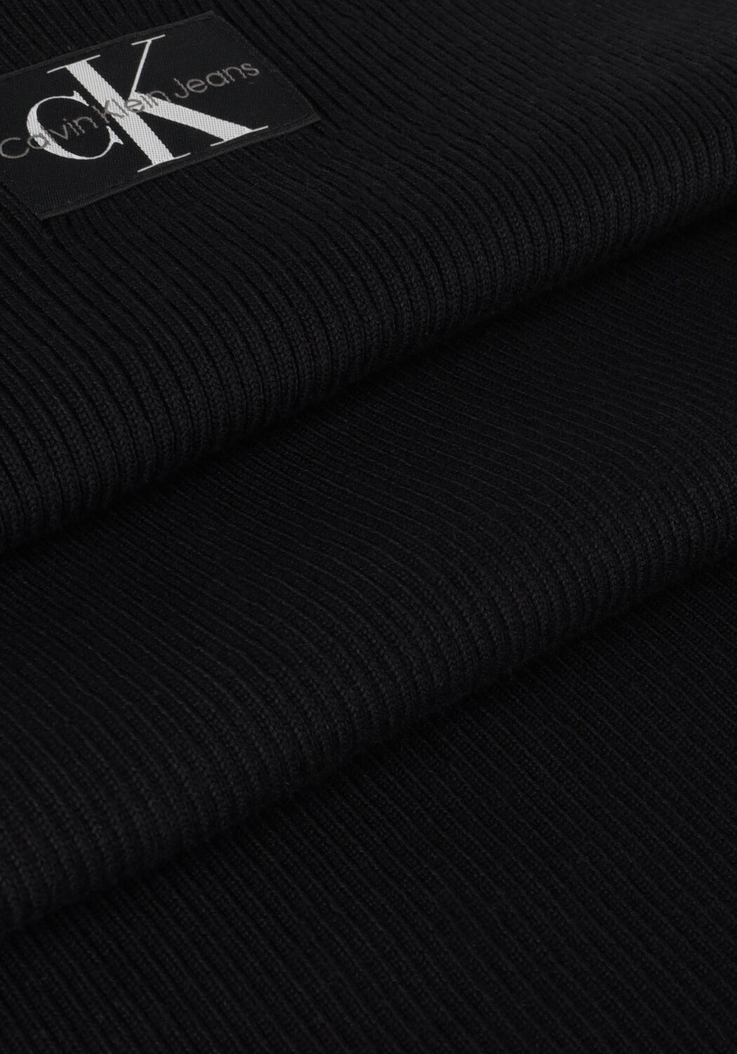 Zwarte CALVIN KLEIN Mini jurk BADGE ROLL NECK SWEATER DRESS - large