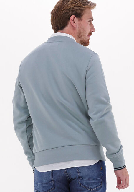 Lichtblauwe FRED PERRY Trui CREW NECK SWEATSHIRT - large