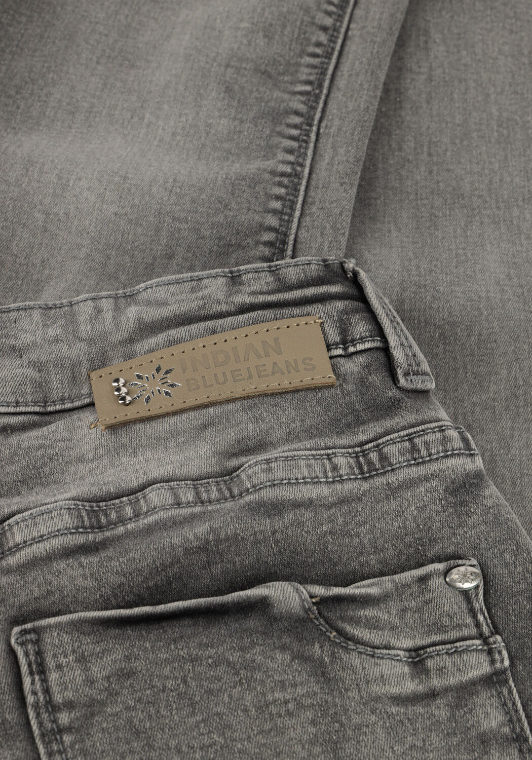 Grijze INDIAN BLUE JEANS Straight leg jeans WIDE STAIGHT FIT GREY - large