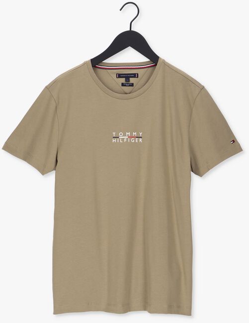 Khaki TOMMY HILFIGER T-shirt SQUARE LOGO TEE - large