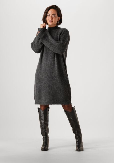 Zwarte SELECTED FEMME Mini jurk SLFLULU LS HIGH NECK KNIT DRESS - large
