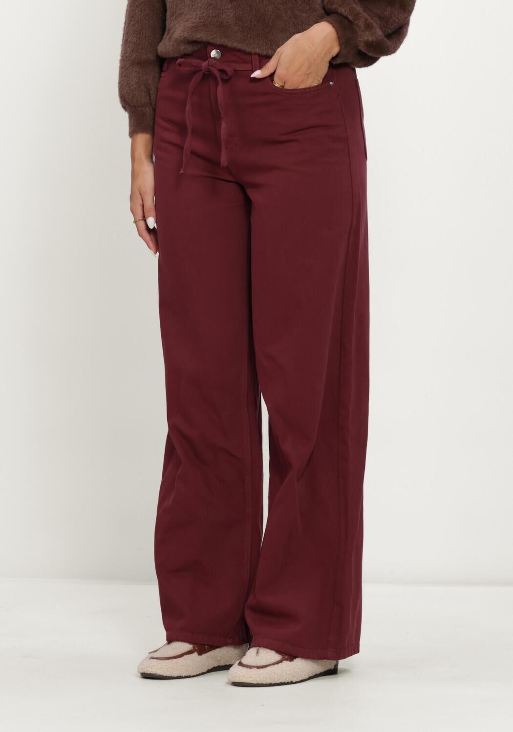 OBJECT Dames Jeans Objrosie Mw Wide Jeans Noos Bordeaux