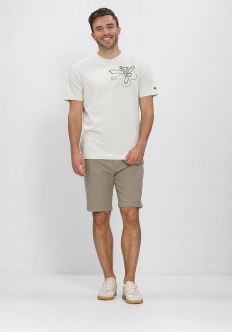 Lichtgrijze CAST IRON T-shirt SHORT SLEEVE R-NECK REGULAR FIT SINGLE JERSEY - large