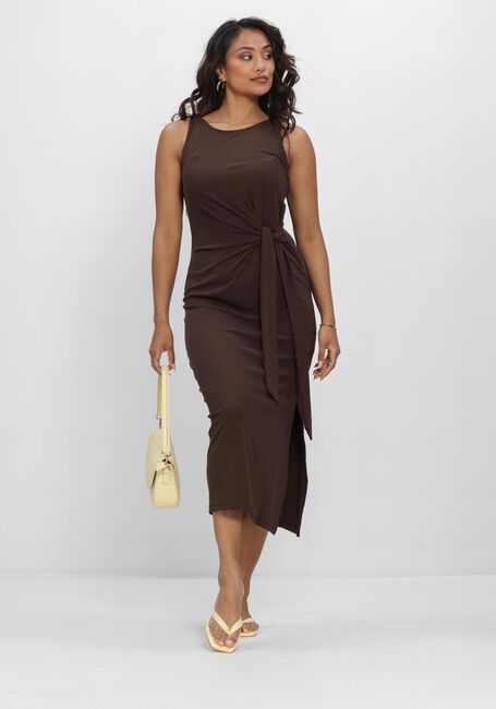 Bruine GRACE & MILA Maxi jurk SS26210012 - large
