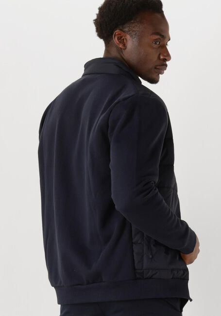 Blauwe GENTILUOMO Gewatteerde jas CARDIGAN ZIP - large