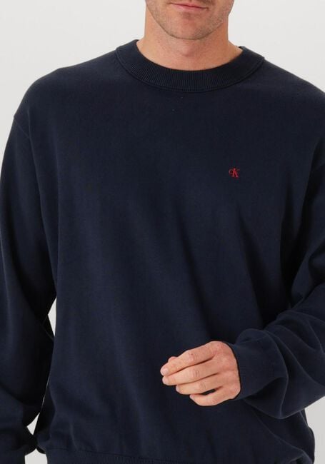Donkerblauwe CALVIN KLEIN Trui LS EZ CORRON CREWNK SWEATER 12GG - large